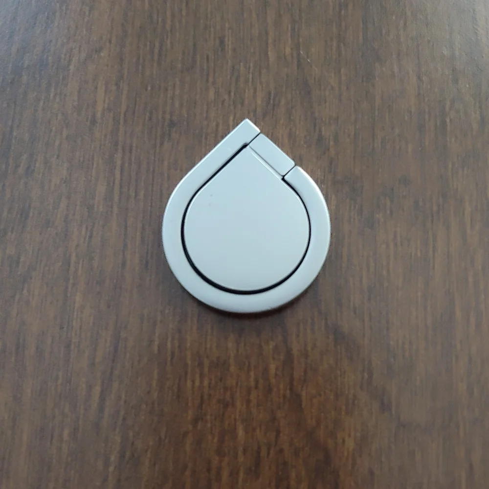 Silver Toned Teardrop Phone Ring Holder